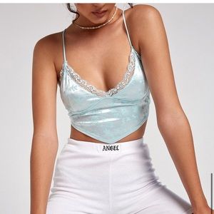 Motel rocks yeppy crop top in spearmint